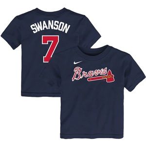 NWT Nike braves t shirt jersey Swanson 3T